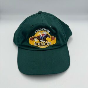 Arlington Park Million Horse Racing Race Track Green Hat  100% Arlington